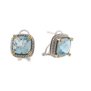 INDIGO FALLS  Thailand Sterling Silver Blue Topaz Stud Earrings